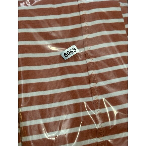 Toad &Co Muse Midi Dress Women’s M Orange Stripe Adjustable Drawcord Pocket - Picture 11 of 11